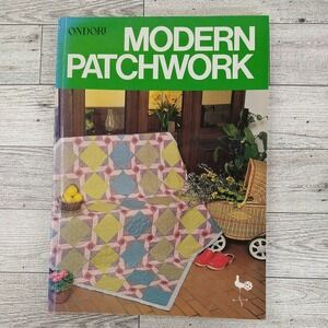 Modern Patchwork Quilting Ondori Vtg 1983 Retro 80s Craft Pattern Book Retrocore